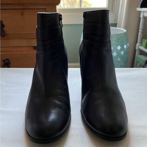 Cole Haan Rhinecliff Ankle Boot Buckle Black Leather Zip Bootie Womens Size 10B - Picture 4 of 12